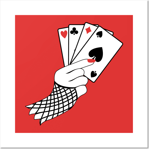 Playing Card Hand Wall Art by SWON Design